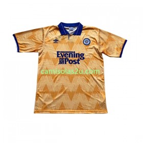 Camisolas de futebol Leeds United Retro Equipamento Alternativa 1991-1992 Manga Curta